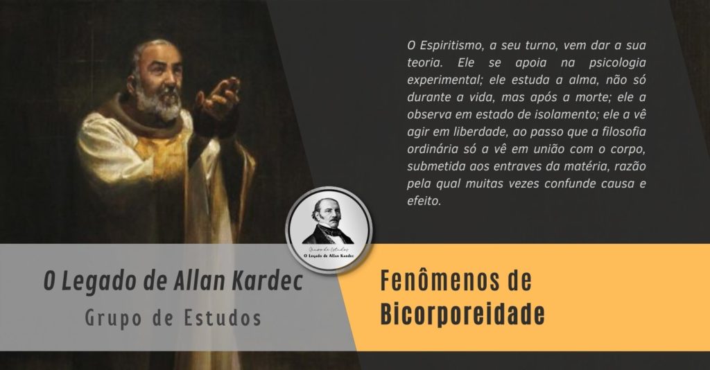 Imagem de capa - Fenômeno de bicorporeidade. Reprodução de Padre Pio, com título do artigo.
